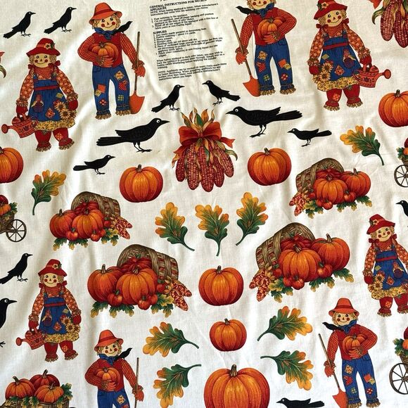 Fall Country Autumn Appliques Fabric Cut & Sew Scarecrow Sewing Crafts Pumpkins - Picture 6 of 6